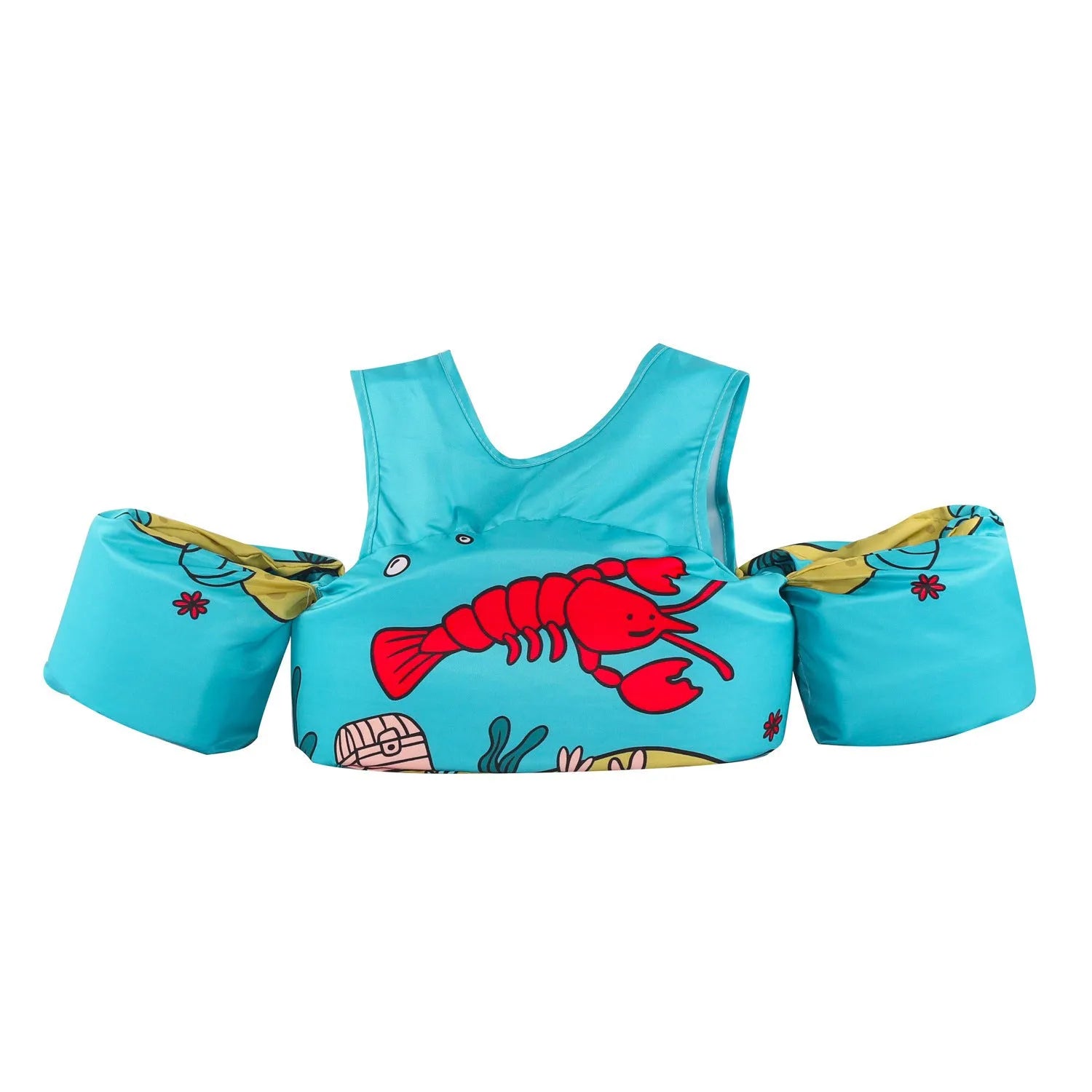Cartoon-themed children's inflatable arm swimming ring life jacket in polyester.