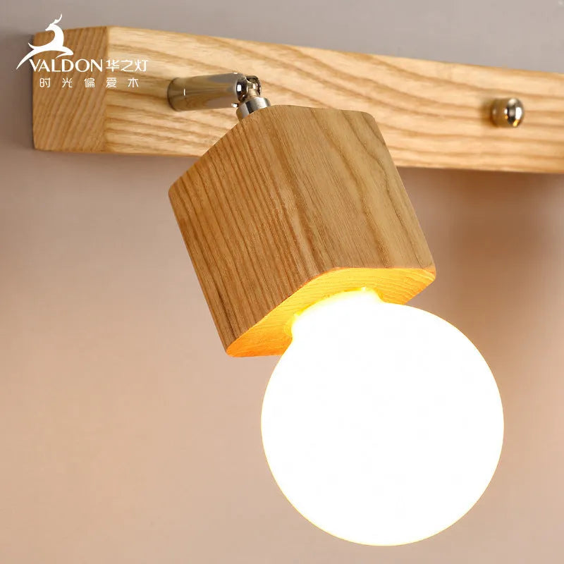 Single head creative LED wall lamp measuring 24cm for mirror and bedroom use.