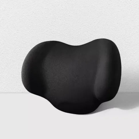 Car headrest neck pillow and lumbar cushion set with memory cotton filling in multiple colours