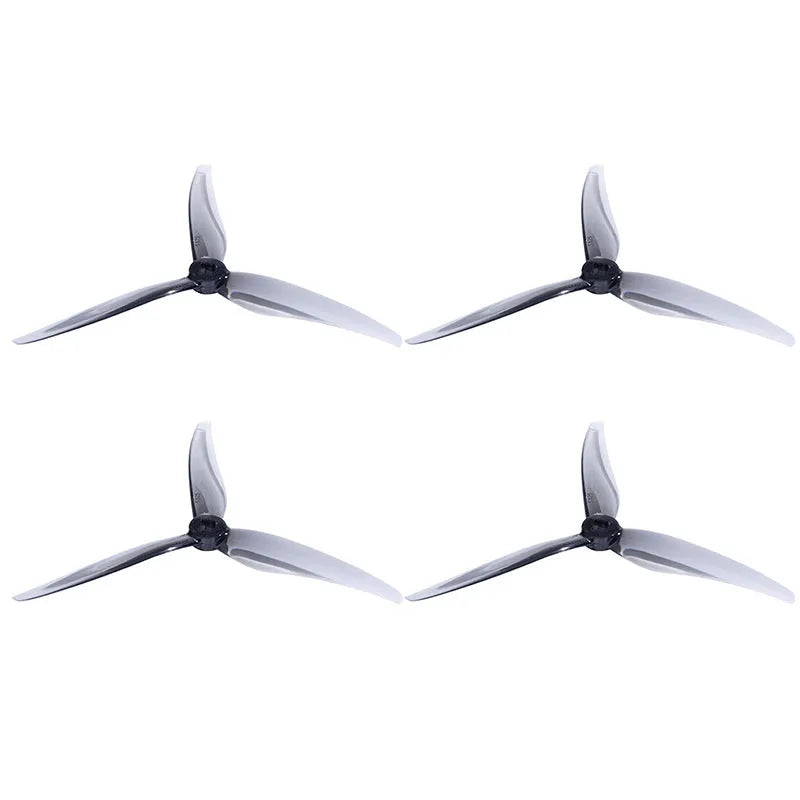 Four PC propellers for toothpick frame, 129.4mm diameter, double hole T-mount, CW/CCW set