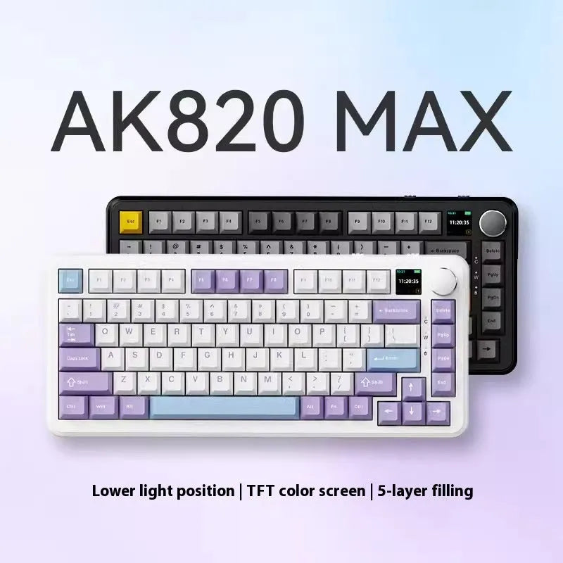 Three-mode wireless mechanical keyboard with hot-swap in black, grey and yellow colour scheme