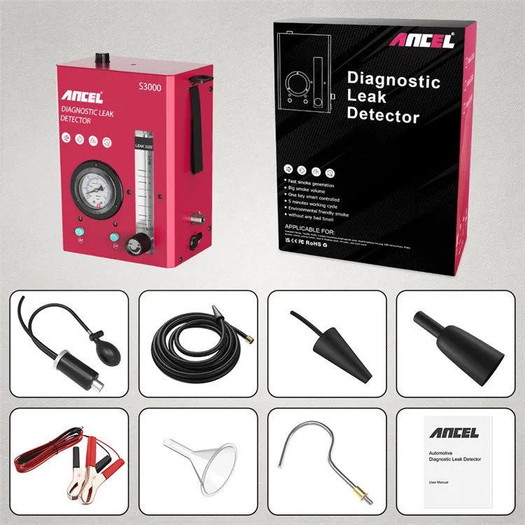 S3000 model car vacuum leak detector tool with smoke detection for workshop diagnostics
