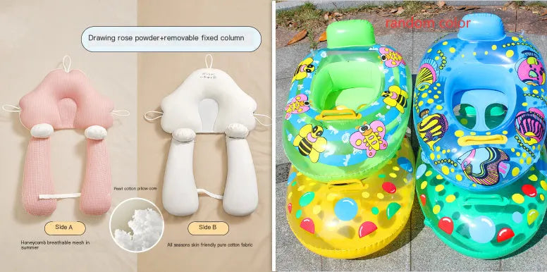 U-shaped baby head shaping pillow in pure cotton with detachable support column