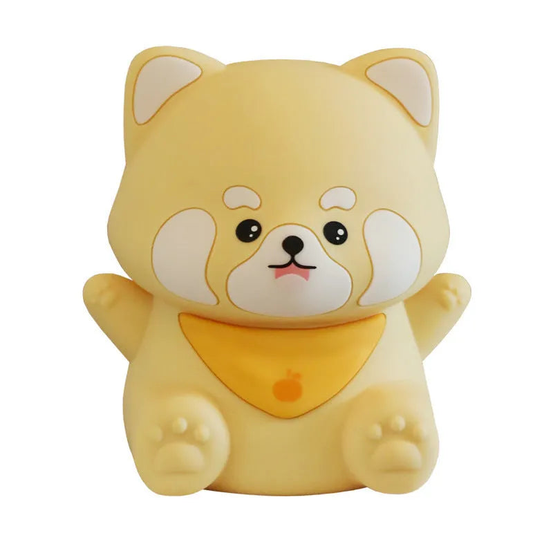 New Homehold Lesser Panda bedside lamp cartoon silicone night light on a table