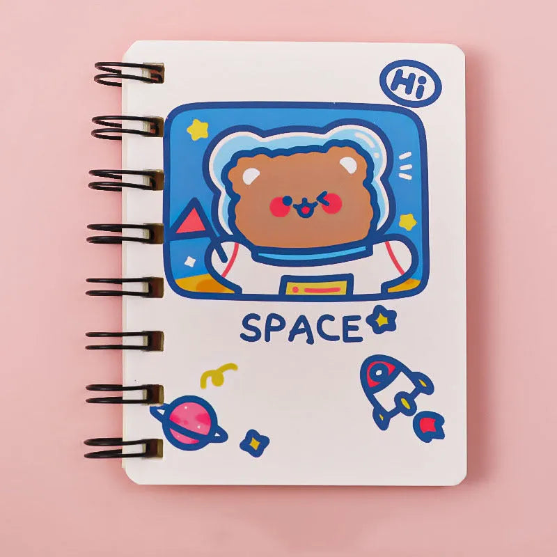 Small Astronaut series flipper notebook showing one of four space-themed cover designs.
