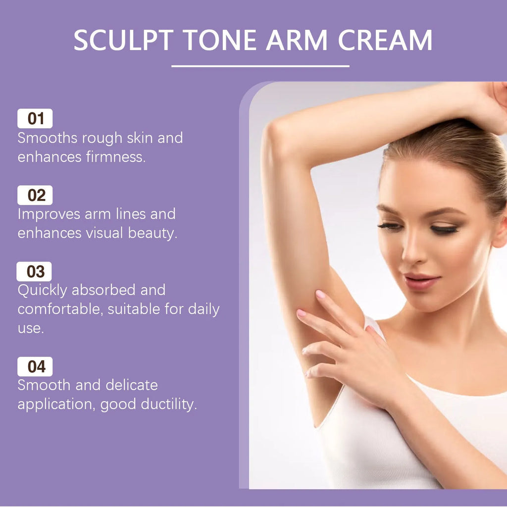 Arm shaping and firming cream tube with hyaluronic acid and inebriate extract in 100g size
