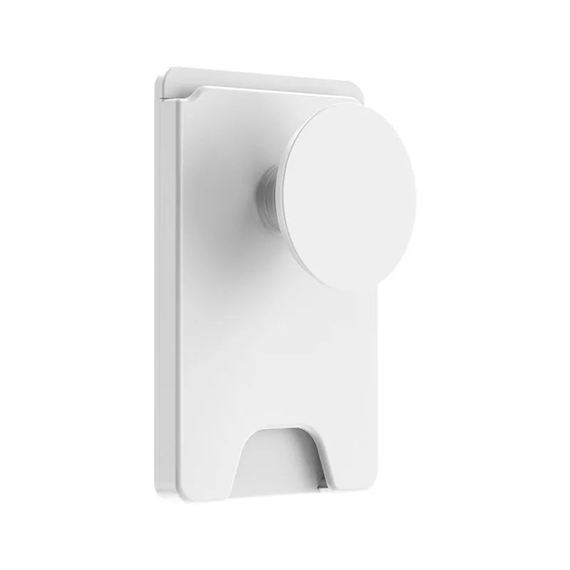 Minimalist magnetic suction phone holder in five colour options on office desk