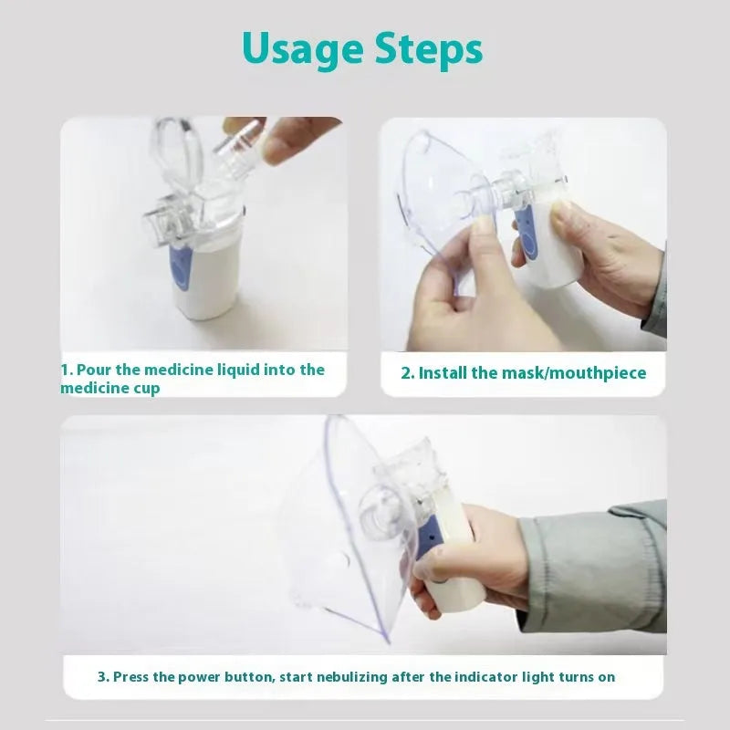 USB handheld columnar plastic nebuliser with 0.5L water tank for household humidification