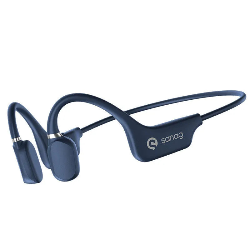 Bone conduction Bluetooth wireless headset in neck-hanging design for sports running