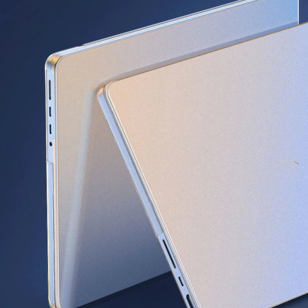 Ultra-thin frosted MacBook protective case with sand texture finish and full edge coverage