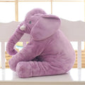 Elephant plush pillowcase for children in soft short plush material with sleeping baby design