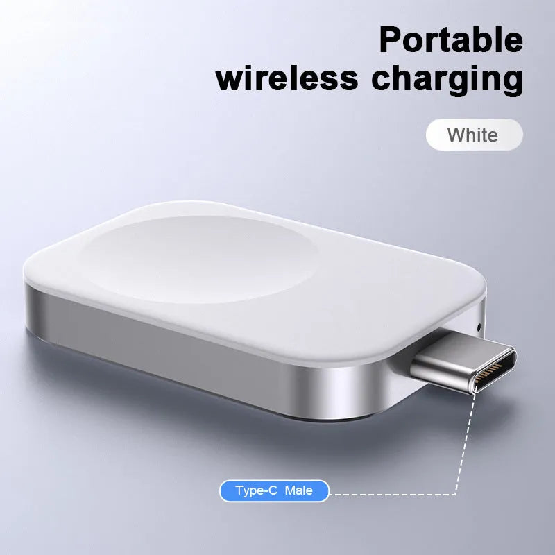 Black three-in-one magnetic wireless charger showing foldable portable design with charging surface