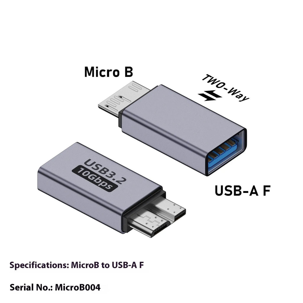 USB AM male to Micro-B female adapter for connecting older devices to modern USB ports