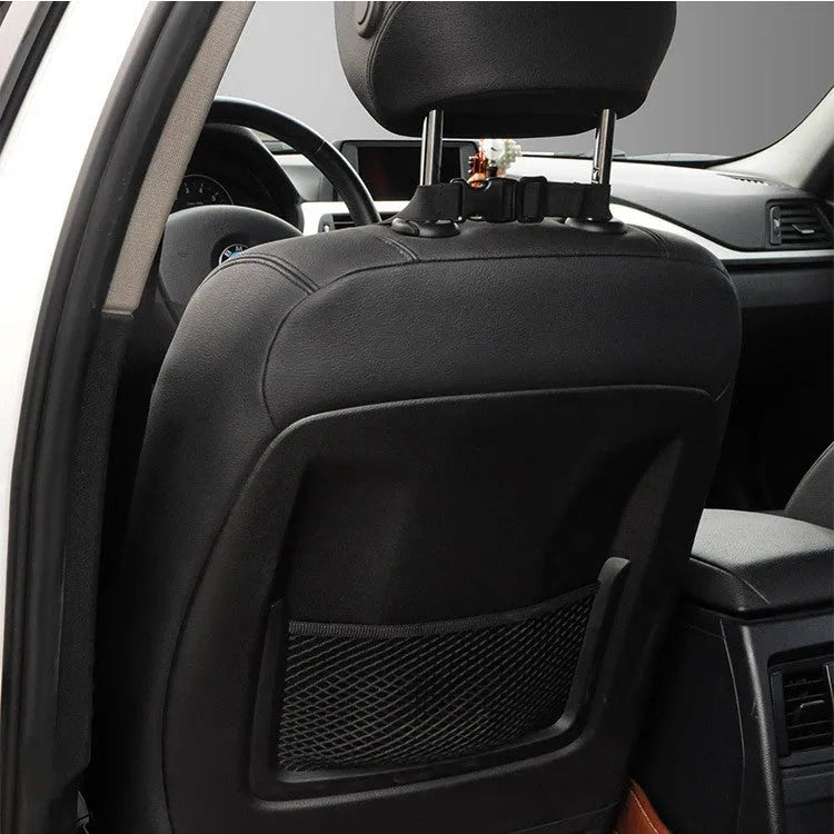 Memory foam car lumbar support cushion in a solid colour on a car seat
