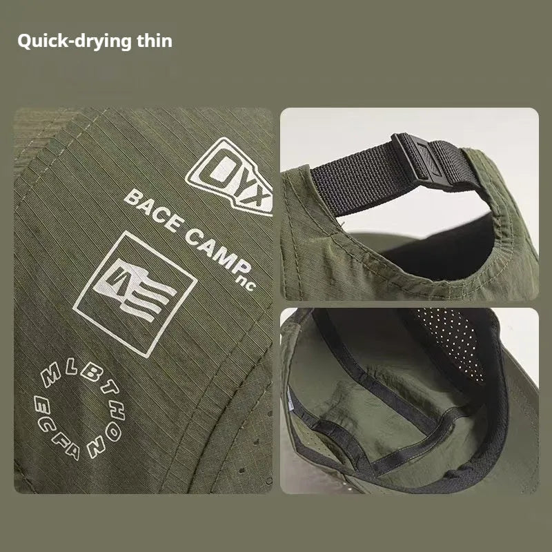 Men's breathable mesh baseball cap in dome style with adjustable back