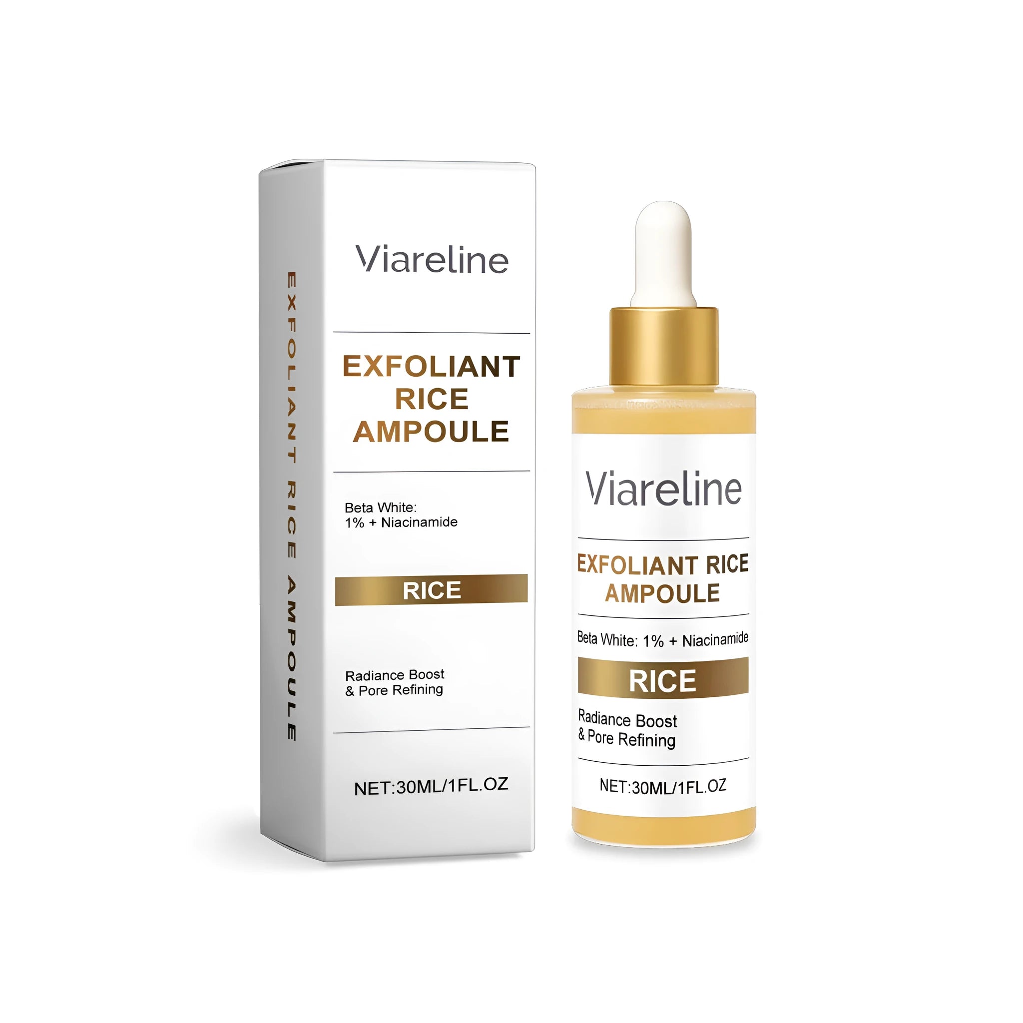 30ml bottle of exfoliating rice liquid for facial wrinkle relief and moisturising