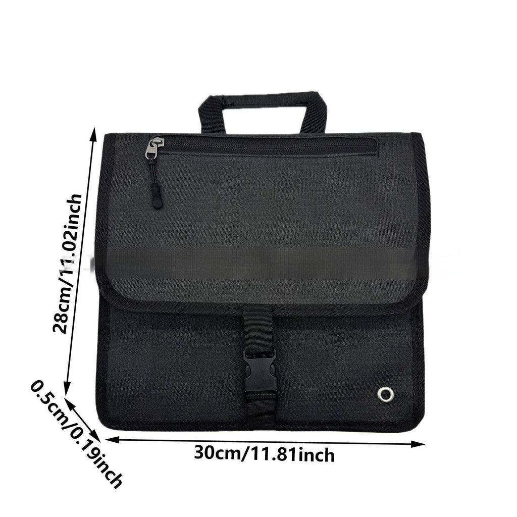 Travel seat back buggy bag black 300DPVC matte portable hand-carrying storage bag hanging on car seat