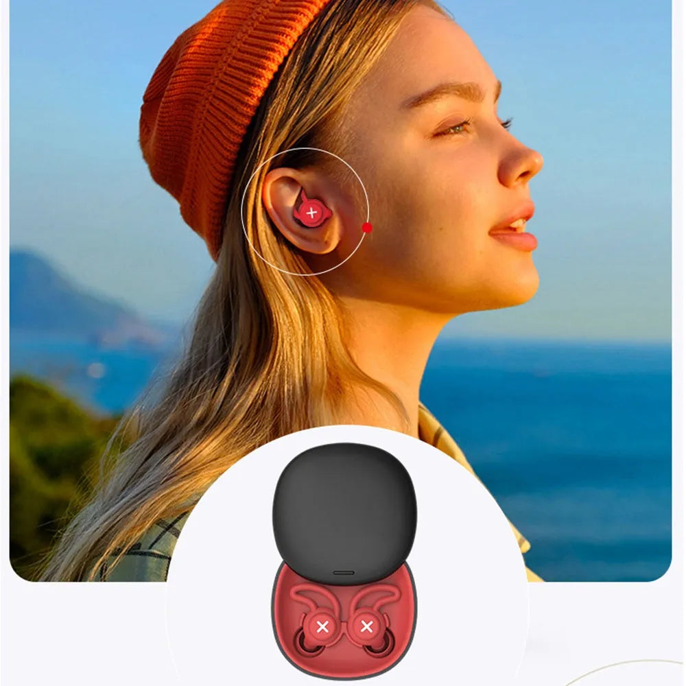 Silent Learning nano silica gel noise-cancelling earplugs in black with sponge tips, 17mm by 14mm