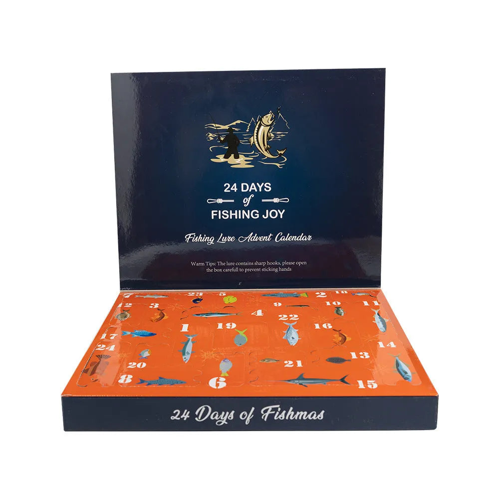 24-piece metal Christmas Mino Bog fishing blind box set in 01 Style colour