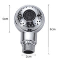 Silver coloured compact handheld shower head for gentle pet and baby baths.