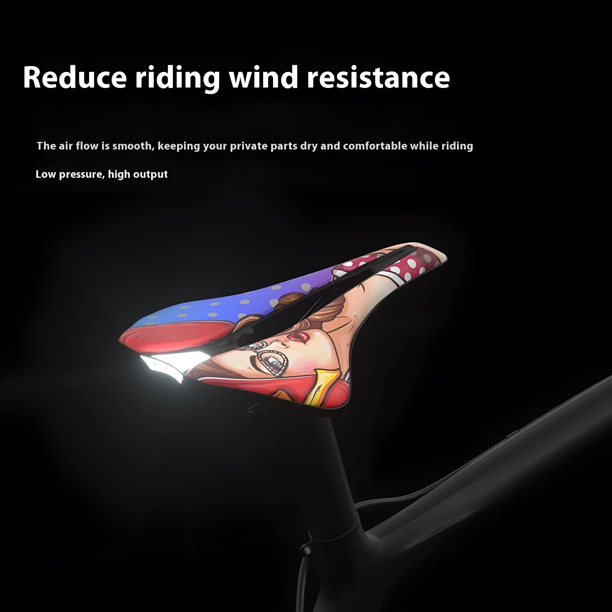 Bicycle saddle with ultra-light EVA cushion and hollow design in various colours