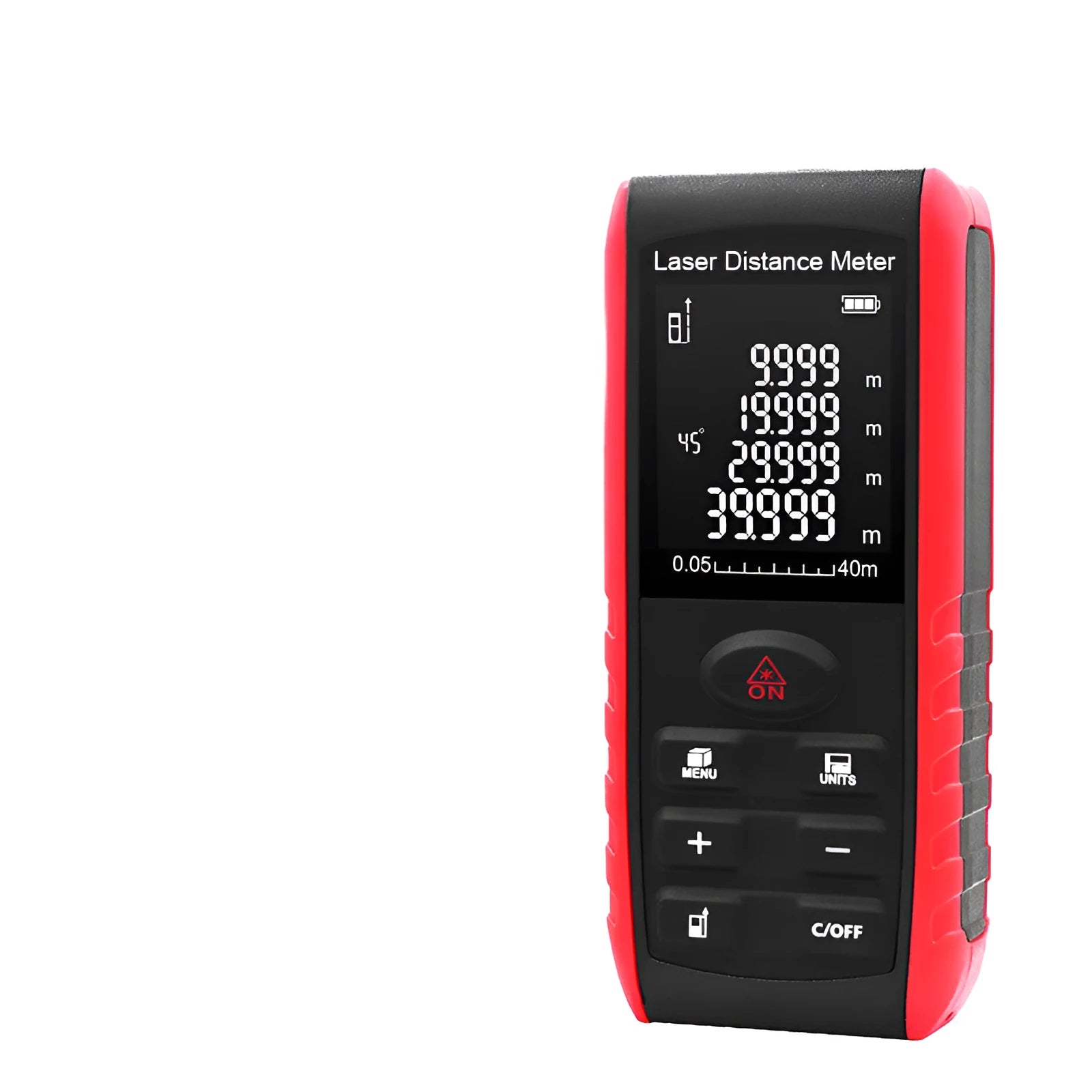 E40 M hand-held laser range finder measuring instrument with compact design