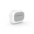 Jerry the mouse cartoon character on black, white, and yellow wireless Bluetooth headphones with earplugs.