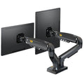 Dual screen monitor bracket with aluminium alloy construction and VESA mounting compatibility
