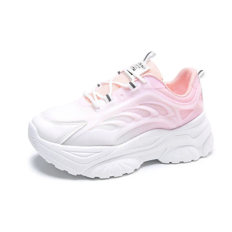 Women's satin casual shoes with front lace-up closure in round toe design