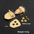 Pure brass bag hardware duck tongue mortise lock for luggage repair, 29.5mm by 26mm and 26mm sizes