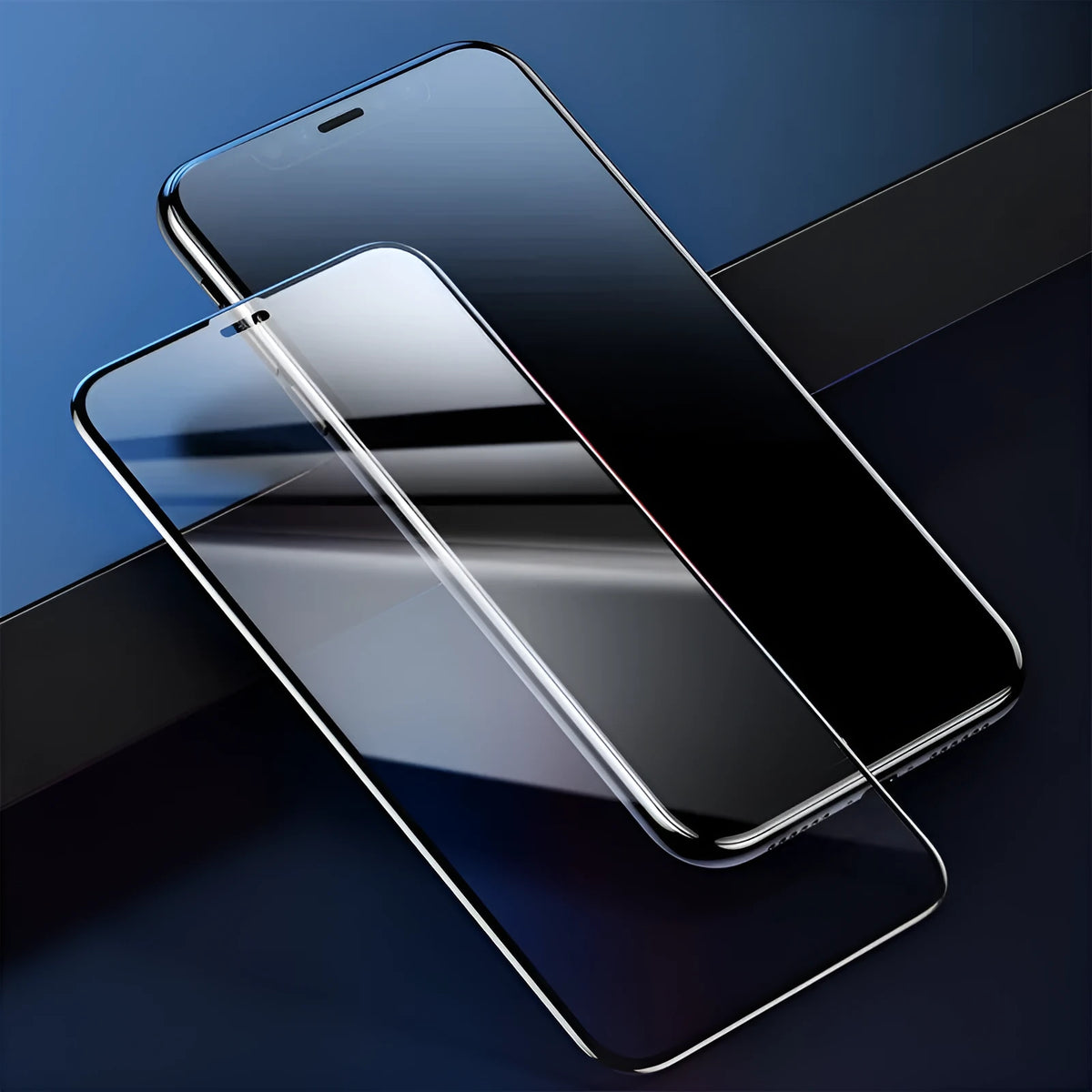 0.23mm curved tempered glass screen protector in black for iPhone X XS 11 Pro 5.8 inches, with non-broken edge and film artifact