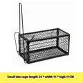 Automatic mouse cage trap in metal or plastic, shown in small, medium and large sizes for indoor use.