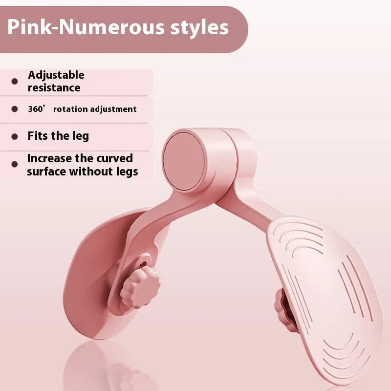 Pink pelvic floor muscle trainer with rubber coating and three gear adjustment settings