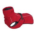 Waterproof double-layer insulated pet dog coat polyester outerwear gray red available sizes XS to XL
