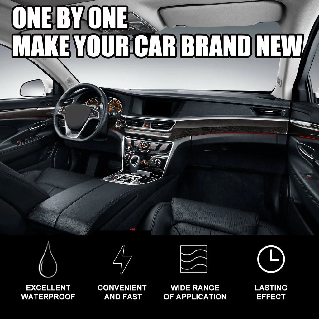 120ml car dashboard renovation detergent with cloth for seat care and dust removal