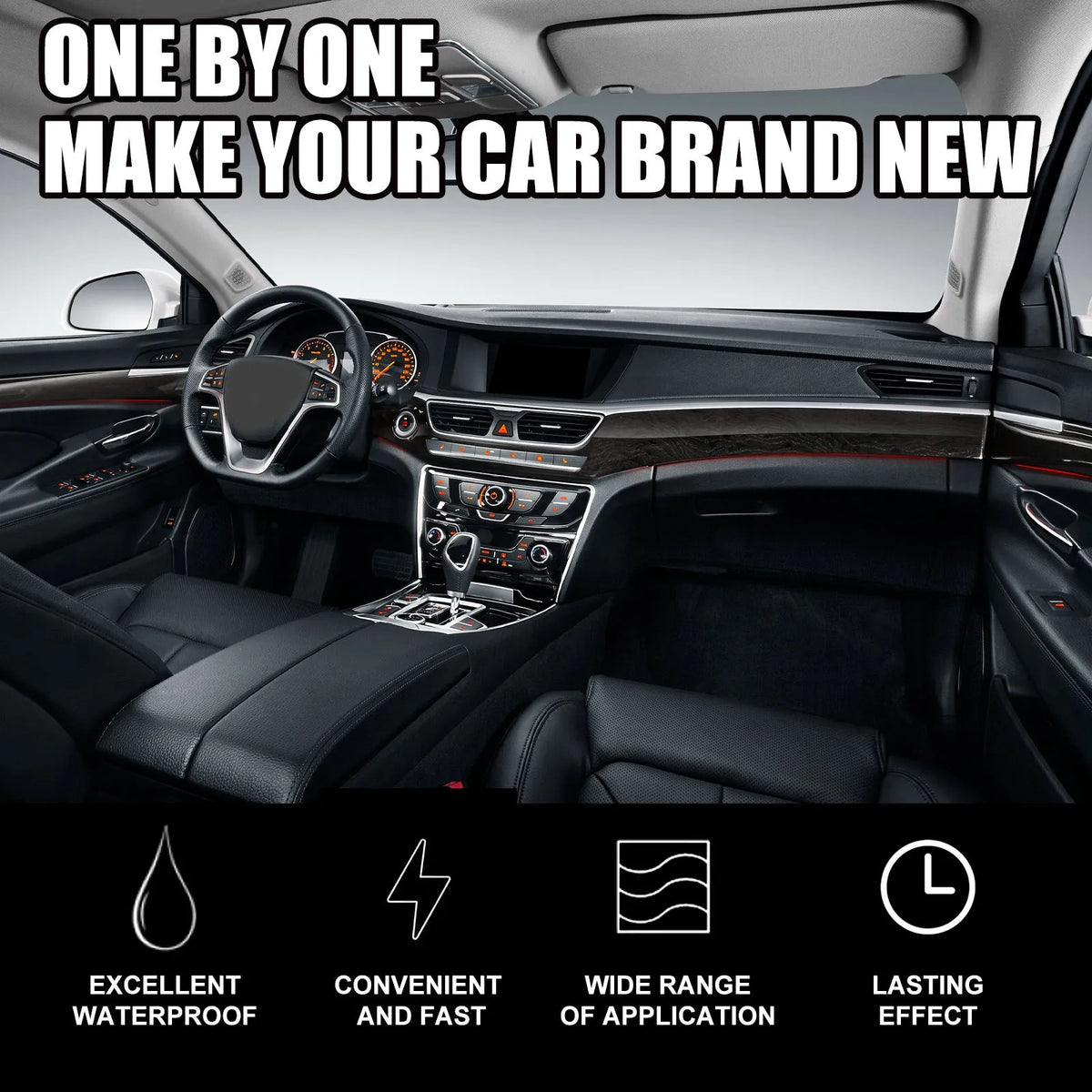 120ml car dashboard renovation detergent with cloth for seat care and dust removal
