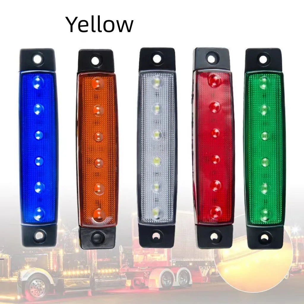 Trailer side marker warning light in five colour options with compact 9.6cm design