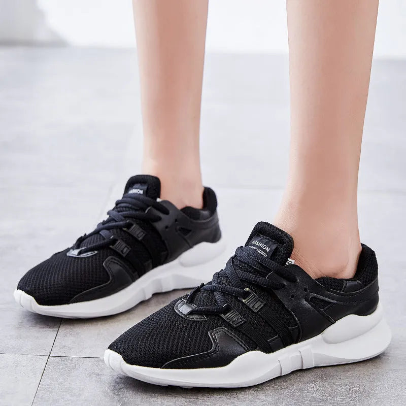 Breathable hollow-out casual sneaker in mesh construction with round toe and low-top design