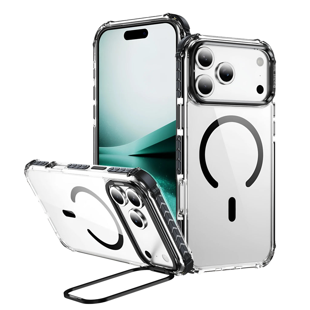 Rainbow No 1 transparent magnetic airbag phone case for Apple iPhone 16 Pro in multiple colours