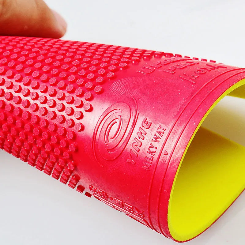 Table tennis rubber sheet offensive particle pips ferrule with sponge in red and black