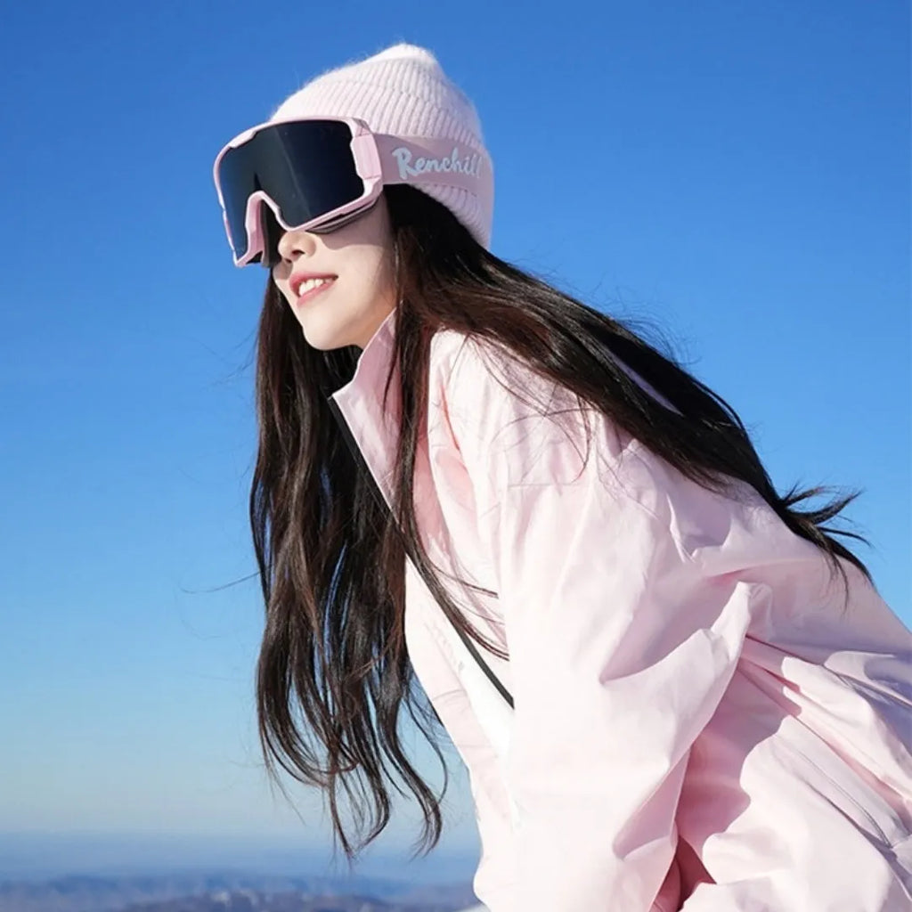 Winter waterproof skateboard and ski suit in cotton blend fabric with jacket and trousers