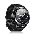 Black smart watch with health monitoring on silicone wrist strap showing blood pressure and oxygen tracking display