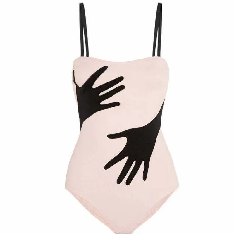 Women's gauze skirt style one-piece bikini swimsuit for swimming.