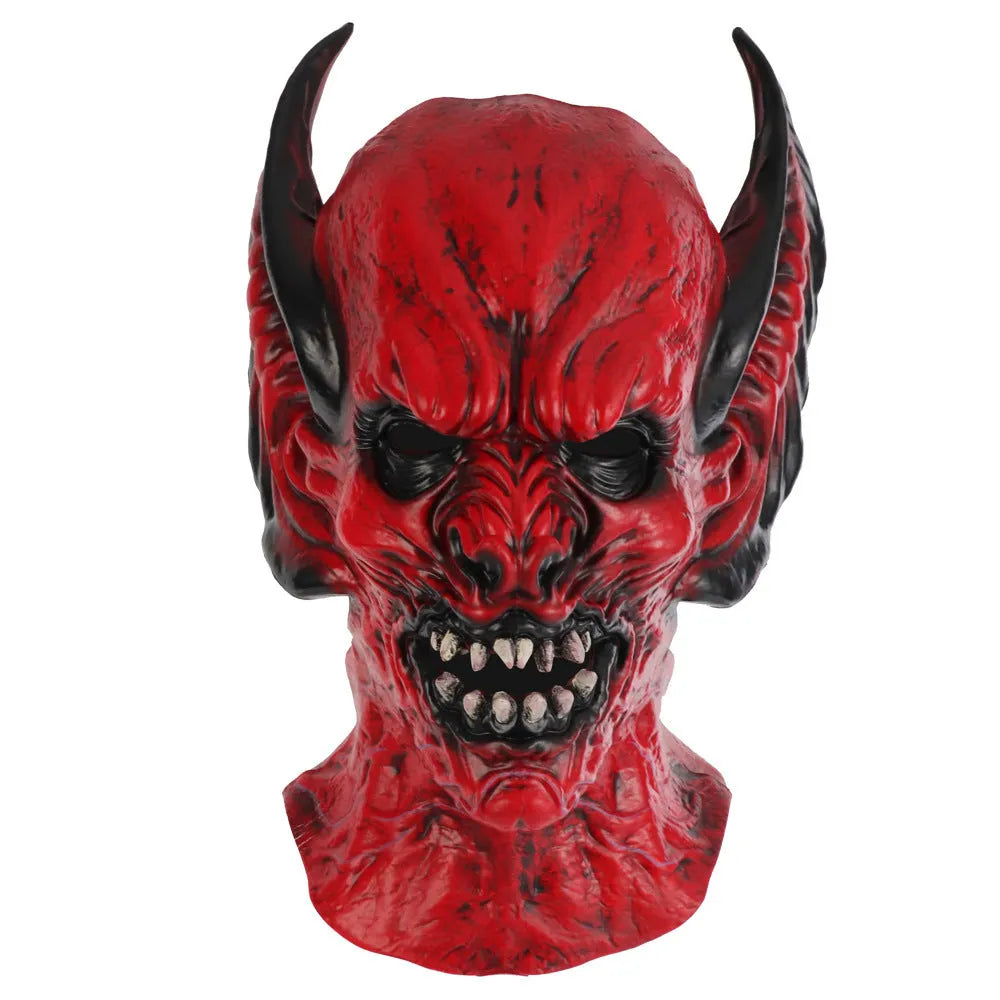 Red bat head cover horror mask for Halloween dress up and costume parties