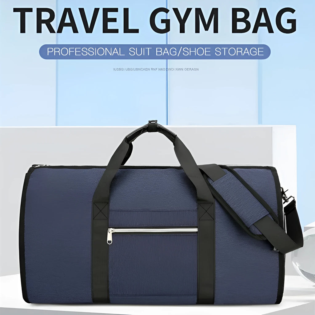 Oxford cloth multipurpose storage bag with dry-wet separation compartments in grey colour