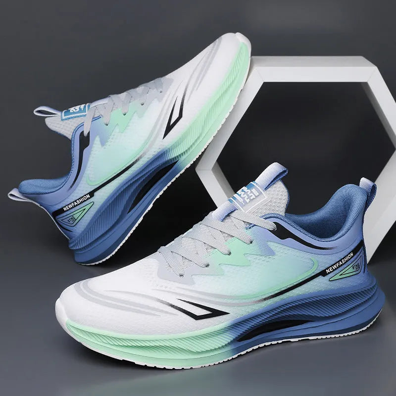 Men's black casual shoes with breathable mesh upper and rubber sole for summer wear