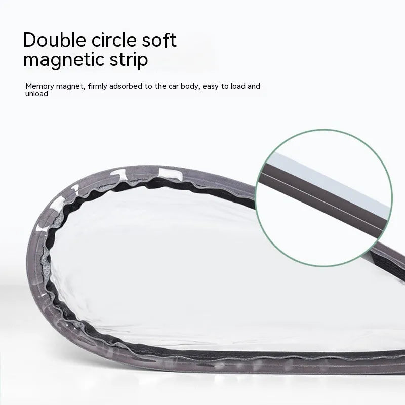 Black electric car charging rain cover with magnetic strips unfolded to 60x50cm
