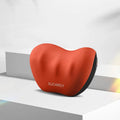 Memory foam car cushion set showing lumbar support pillow and neck pillow in solid colour option