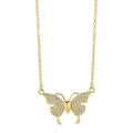 Titanium steel clavicle chain necklace with magnetic butterfly clasp in twisted chain design