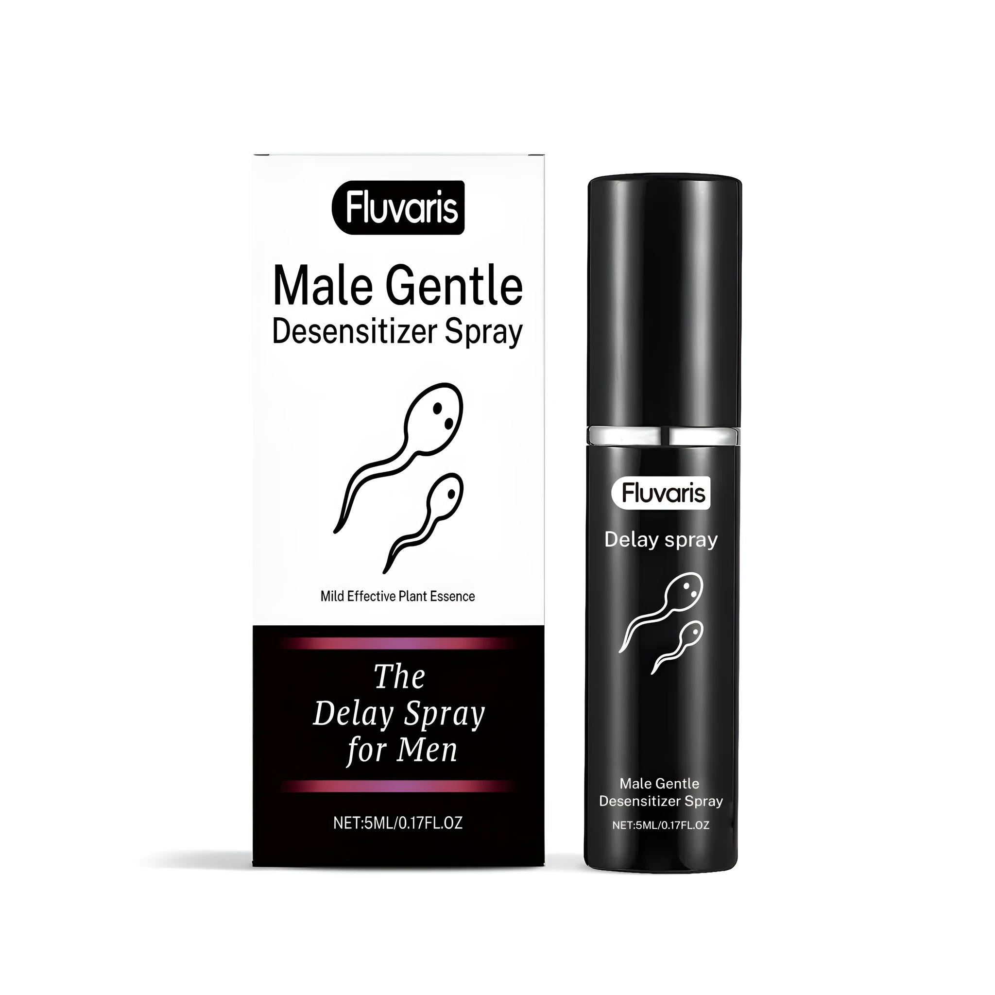 5ml bottle of men's delay spray with ginger extract for intimate care